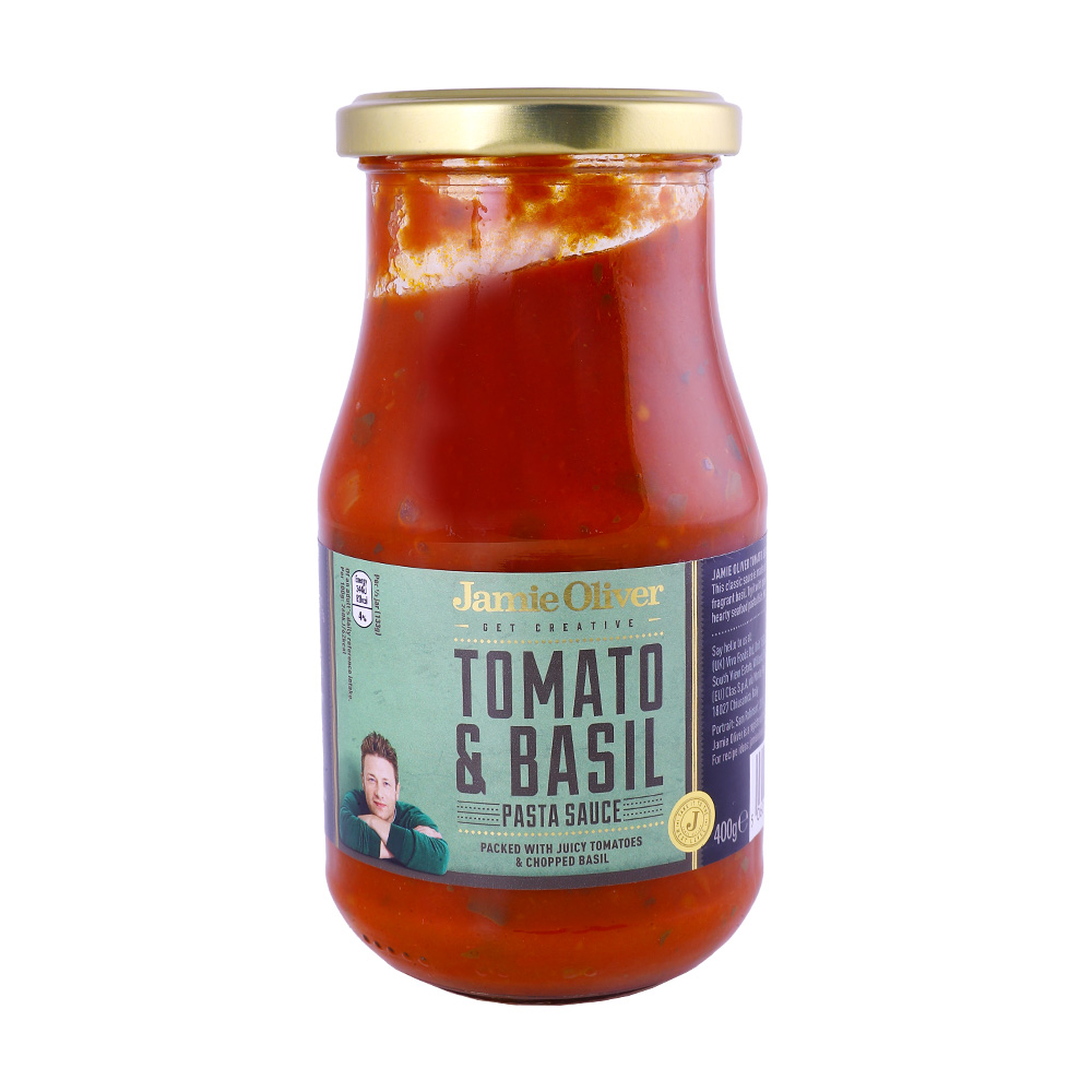 Jamie Oliver Tomato & Basil Pasta Sauce 400g - Available at Alosra Online Supermarket