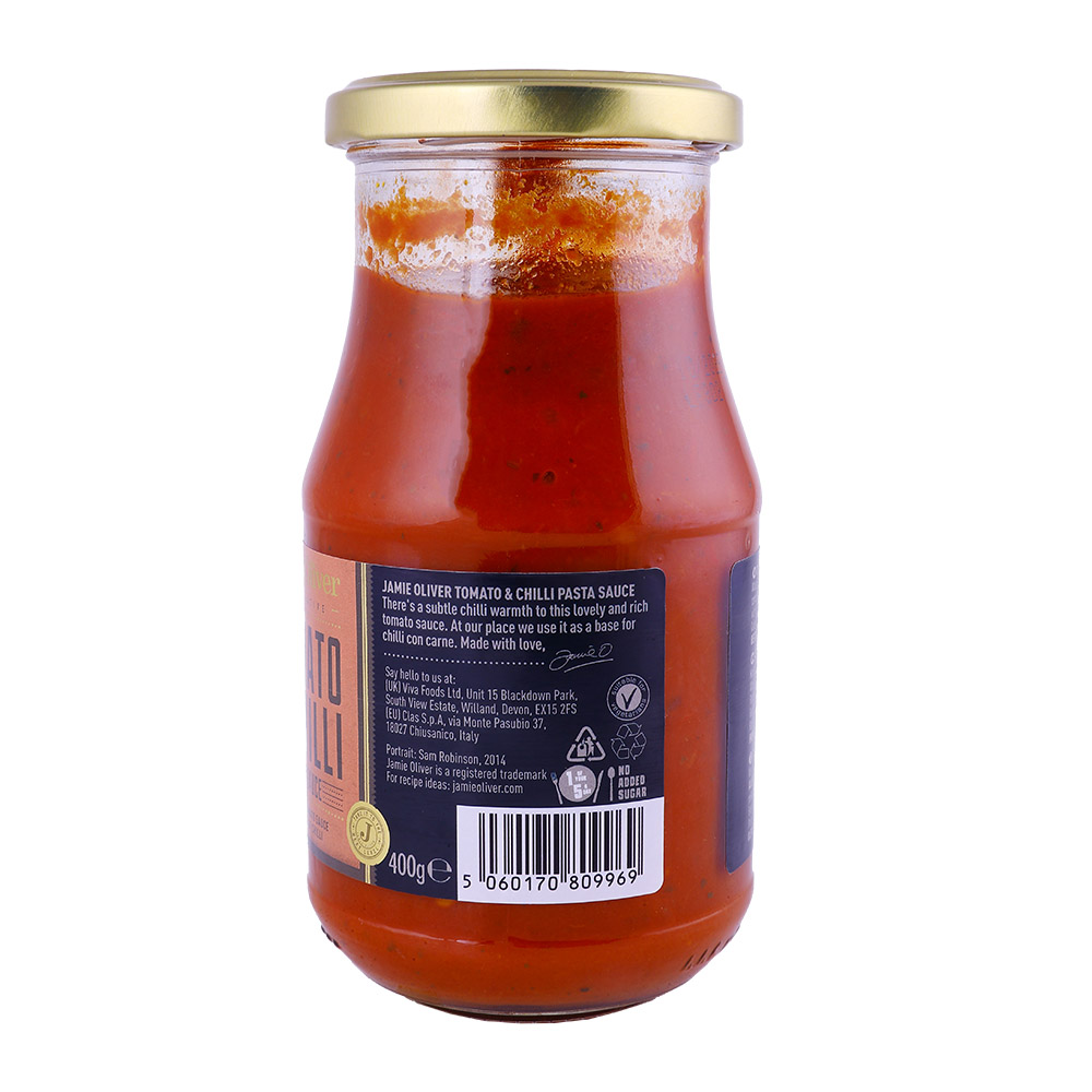 Jamie Oliver Tomato & Chilli Pasta Sauce 400g back image