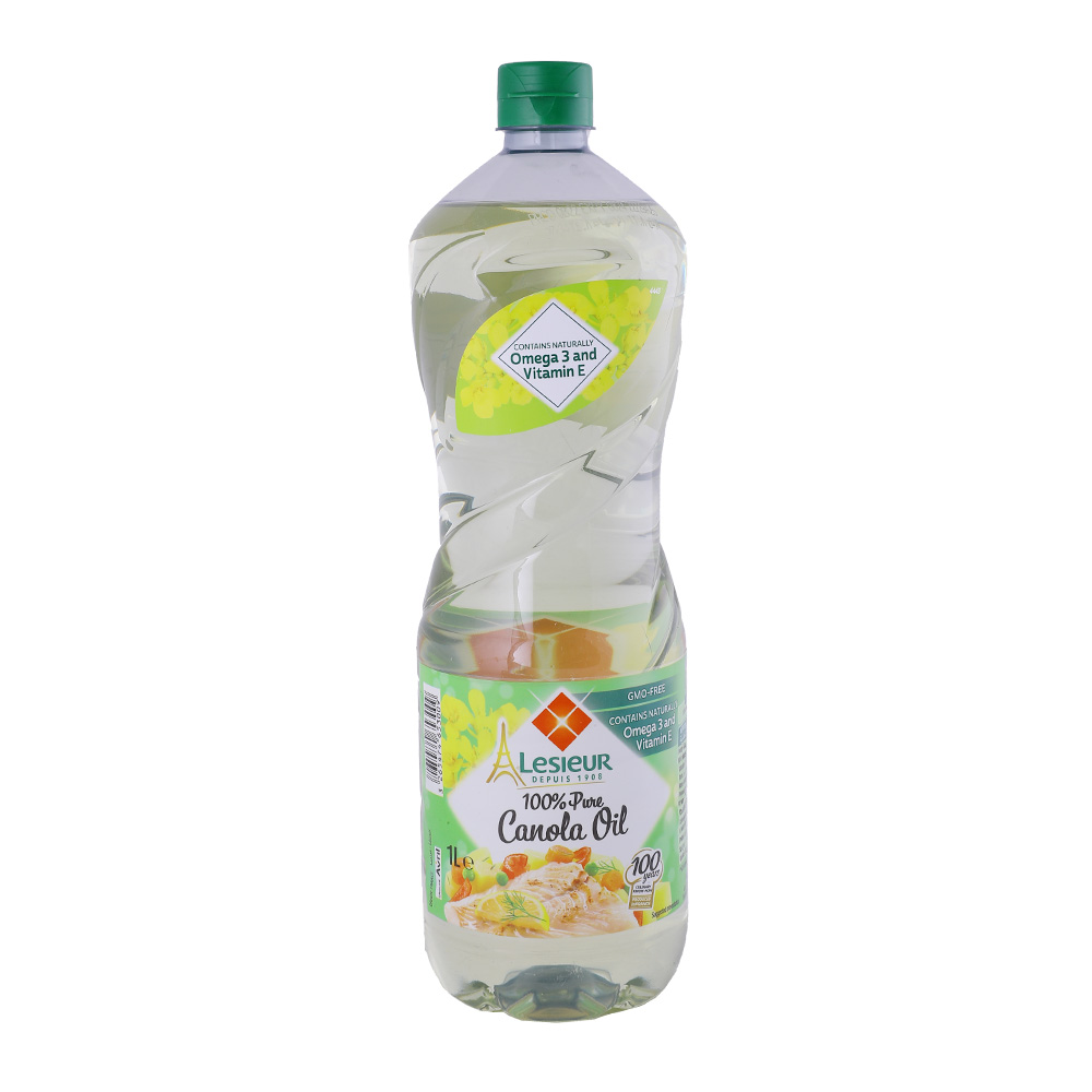 Lesieur 100% Pure Canola Oil 1L - Available at Alosra Online Supermarket