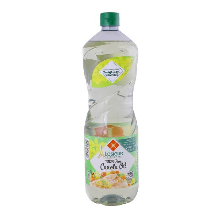 Lesieur 100% Pure Canola Oil 1L - Available at Alosra Online Supermarket