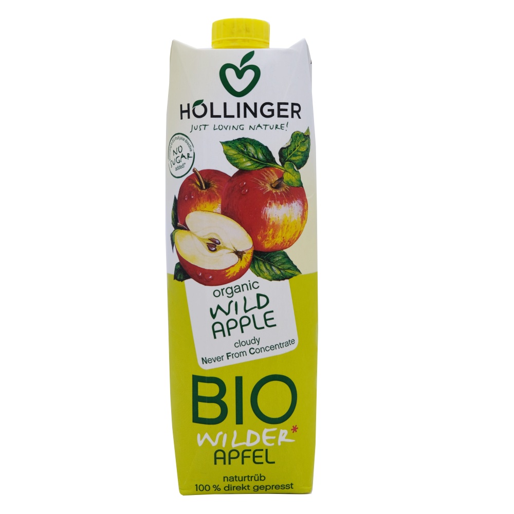 Hollinger Organic Wild Apple Juice 1L - Available at Alosra Online Supermarket