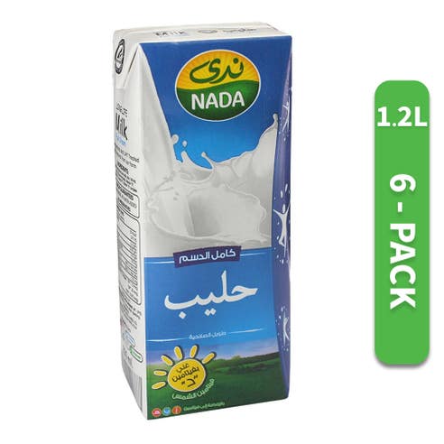 Nada Full Cream UHT Milk 200ml [6 Pack] - Available at Alosra Online Supermarket
