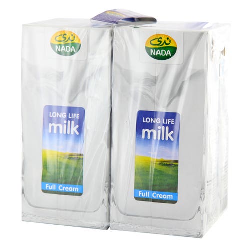 Nada Whole Long Life Milk 1L [4 Pack] - Available at Alosra Online Supermarket