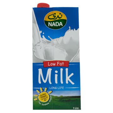 Nada Low Fat UHT Milk 1L - Available at Alosra Online Supermarket