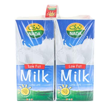 Nada Low Fat UHT Milk 1L [4 Pack] - Available at Alosra Online Supermarket