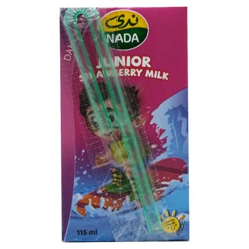 Nada Junior Strawberry Milk 115ml - Available at Alosra Online Supermarket