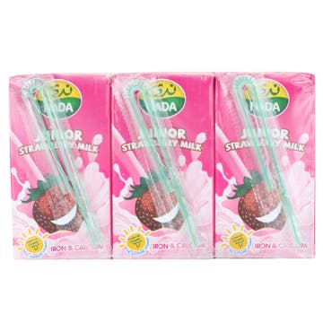 Nada Junior Strawberry Milk 125ml [6 Pack] - Available at Alosra Online Supermarket