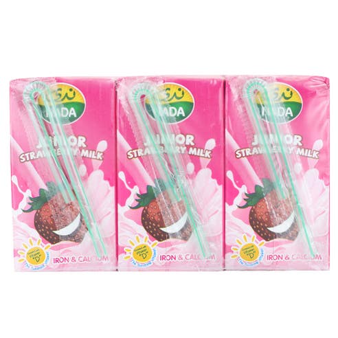 Nada Junior Strawberry Milk 125ml [6 Pack] - Available at Alosra Online Supermarket