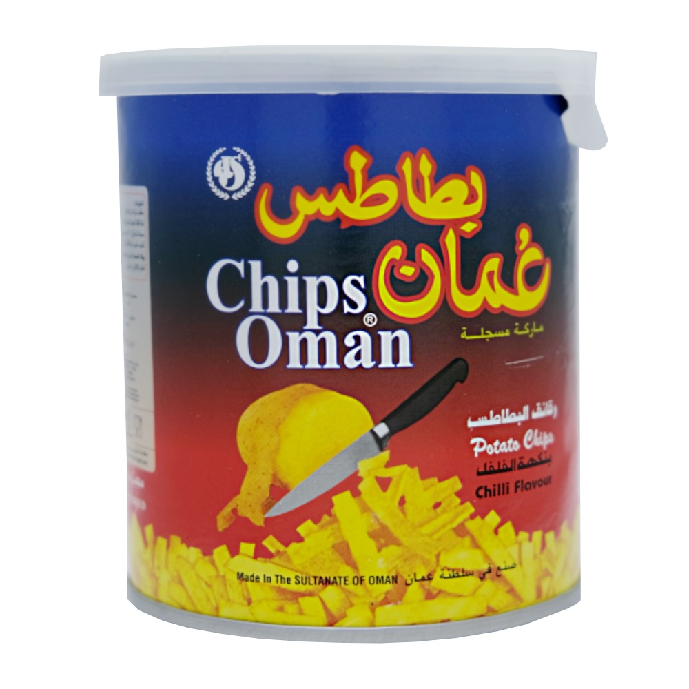Oman Chips Original Potato Chips Can 40g - Available at Alosra Online Supermarket