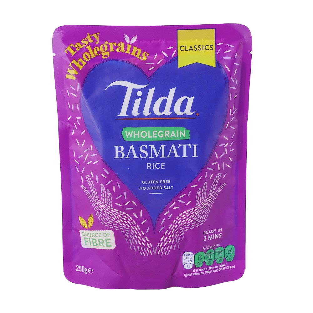 Tilda Brown Basmati Rice 250g - Available at Alosra Online Supermarket