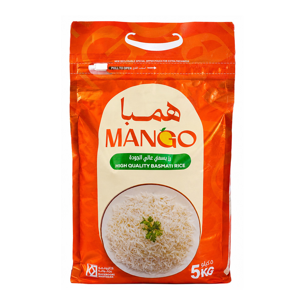 Kazerooni Brothers Mango Basmati Rice 5Kg - Available at Alosra Online Supermarket