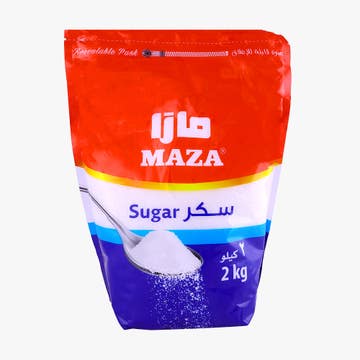 Maza White Sugar 2Kg - Available at Alosra Online Supermarket
