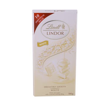 Lindt Lindor White Chocolate 100g - Available at Alosra Online Supermarket