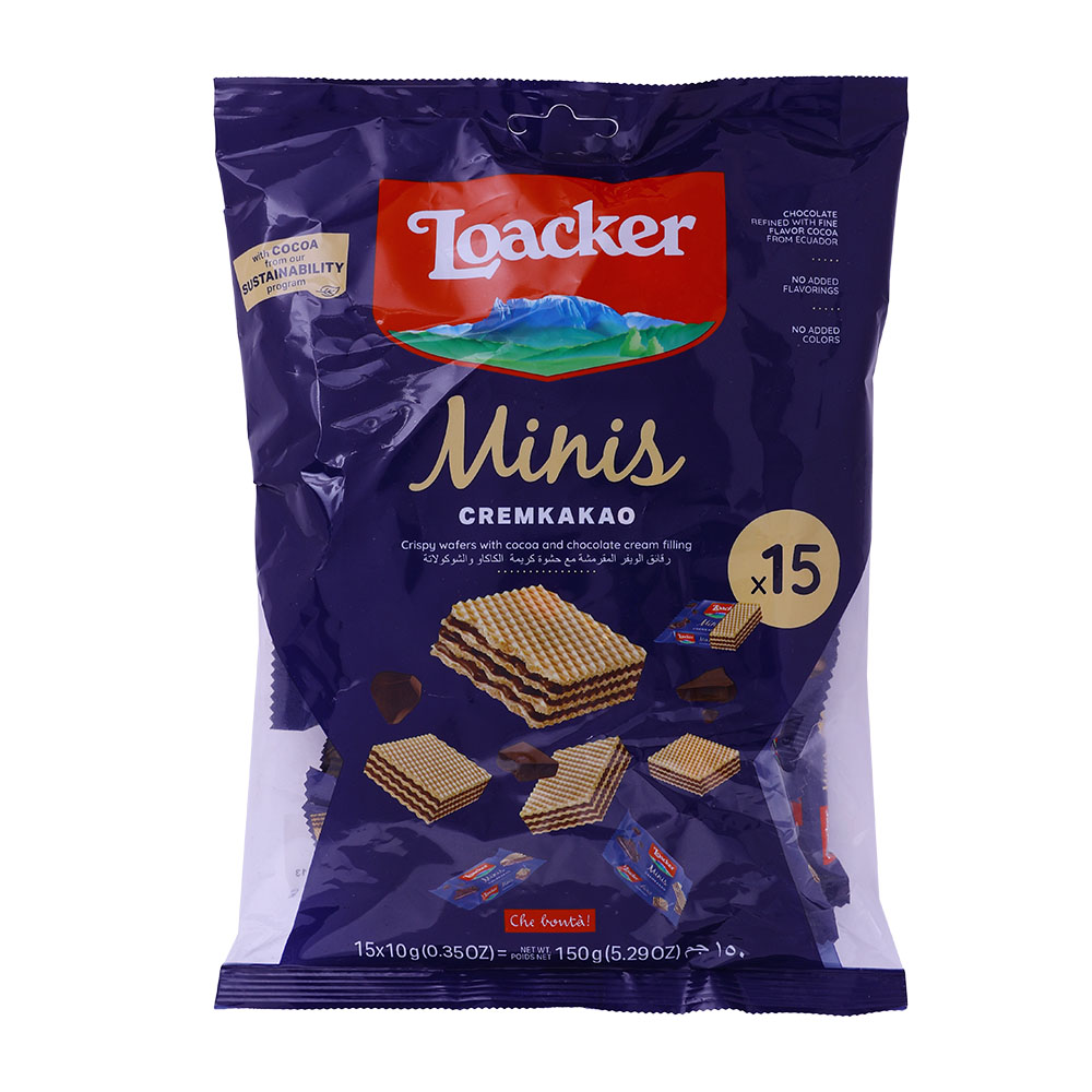 Loacker Minis Cremkakao Wafers 150g - Available at Alosra Online Supermarket