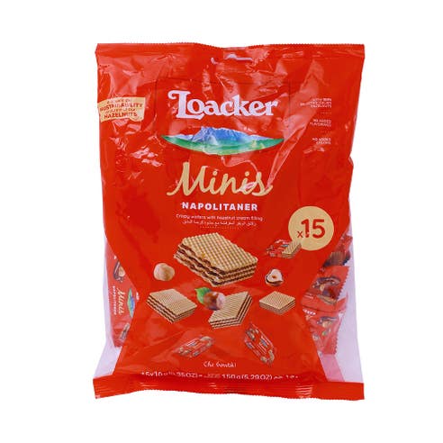 Loacker Minis Napolitaner 15 Wafers 150g - Available at Alosra Online Supermarket