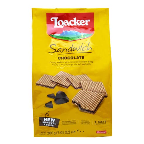 Loacker Sandwich Chocolate 200g - Available at Alosra Online Supermarket
