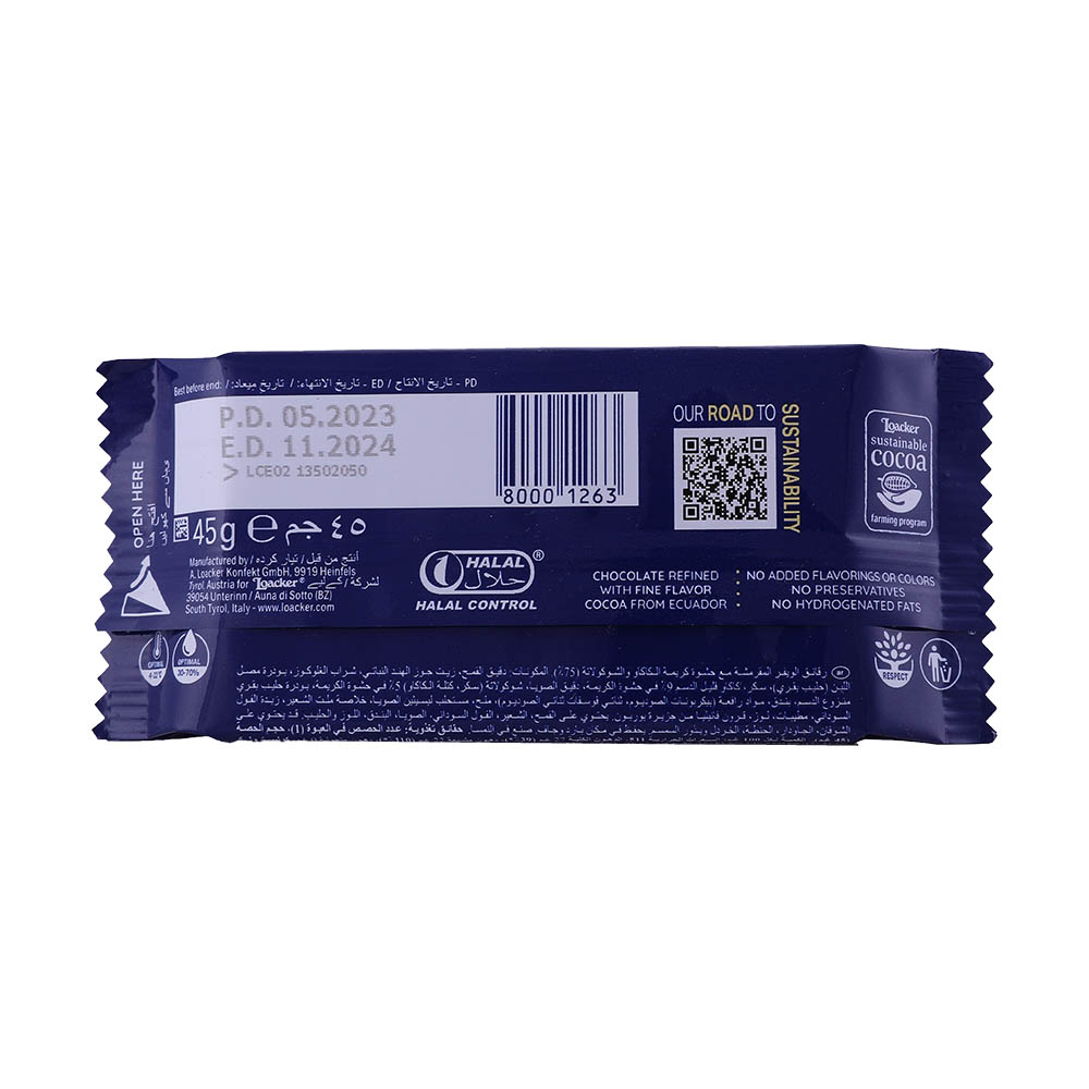 Loacker Classic Cremkakao Wafers 45g back image