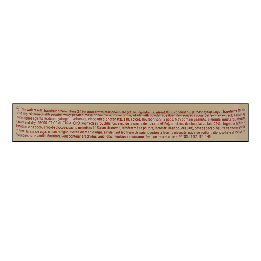 Loacker Tortina Original Hazelnut wafers 38g right side image