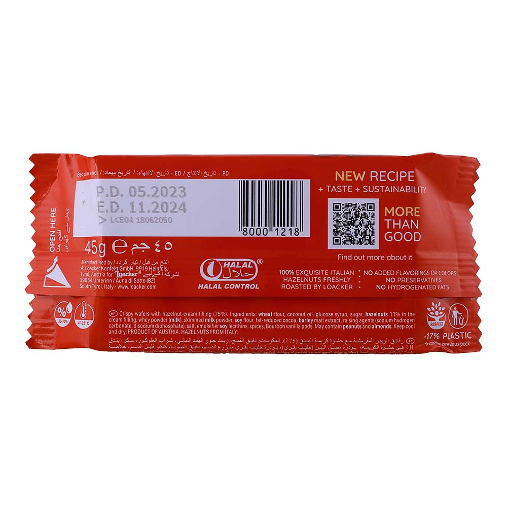 Loacker Classic Napolitaner Biscuits 45g back image