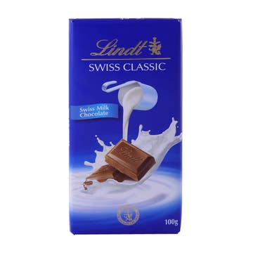 Lindt Swiss Classic Milk Chocolate 100g - Available at Alosra Online Supermarket