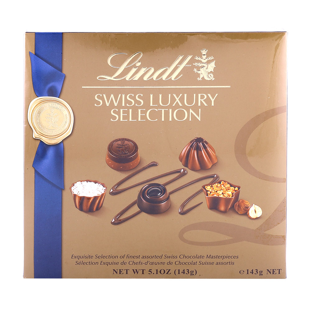 Lindt Swiss Luxury Selection Chocolate 145g - Available at Alosra Online Supermarket