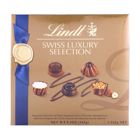 Lindt Swiss Luxury Selection Chocolate 145g - Available at Alosra Online Supermarket