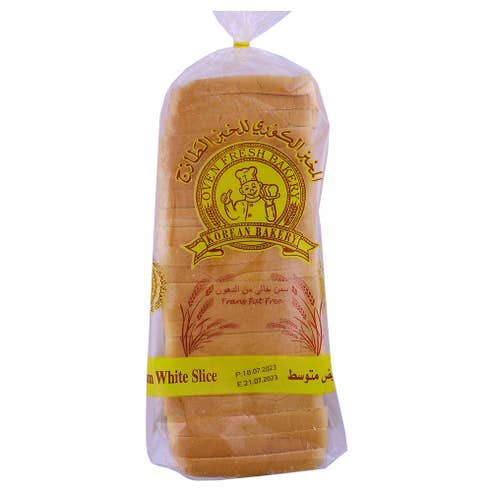 Korean Bakery White Sliced Bread Medium 520g - Available at Alosra Online Supermarket