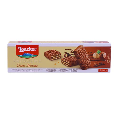 Loacker Patisserie Creme Noisette Biscuits 100g - Available at Alosra Online Supermarket