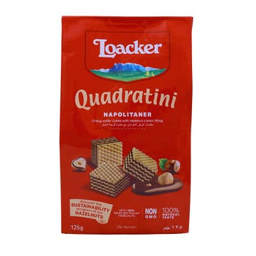 Loacker Quadratini Napolitaner Wafers 125g - Available at Alosra Online Supermarket