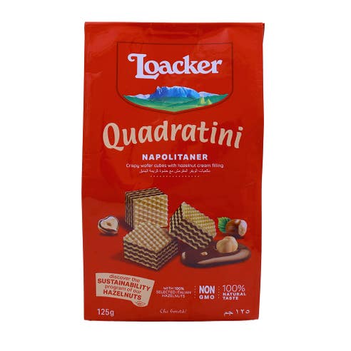 Loacker Quadratini Napolitaner Wafers 125g - Available at Alosra Online Supermarket