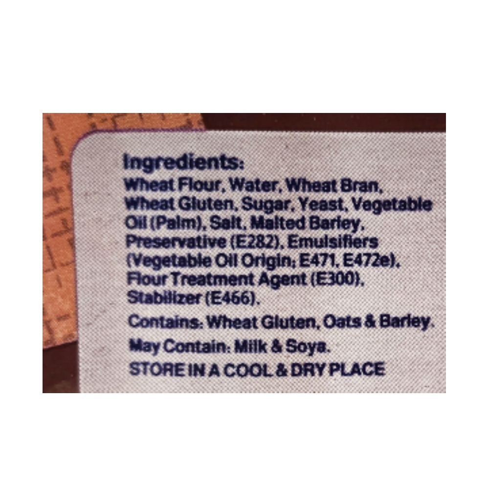 L'usine Brown Sliced Bread 600g back image