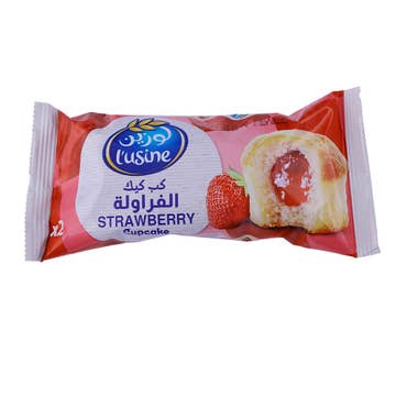 L'usine Strawberry Cup Cake 2x60g - Available at Alosra Online Supermarket