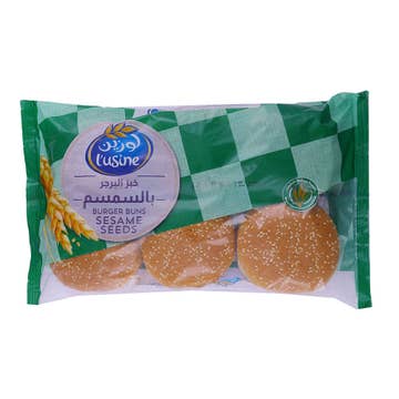 L'usine Sesame Seeds Hamburger Bread 420g - Available at Alosra Online Supermarket