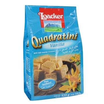 Loacker Quadratini Vanilla Wafers 125g - Available at Alosra Online Supermarket