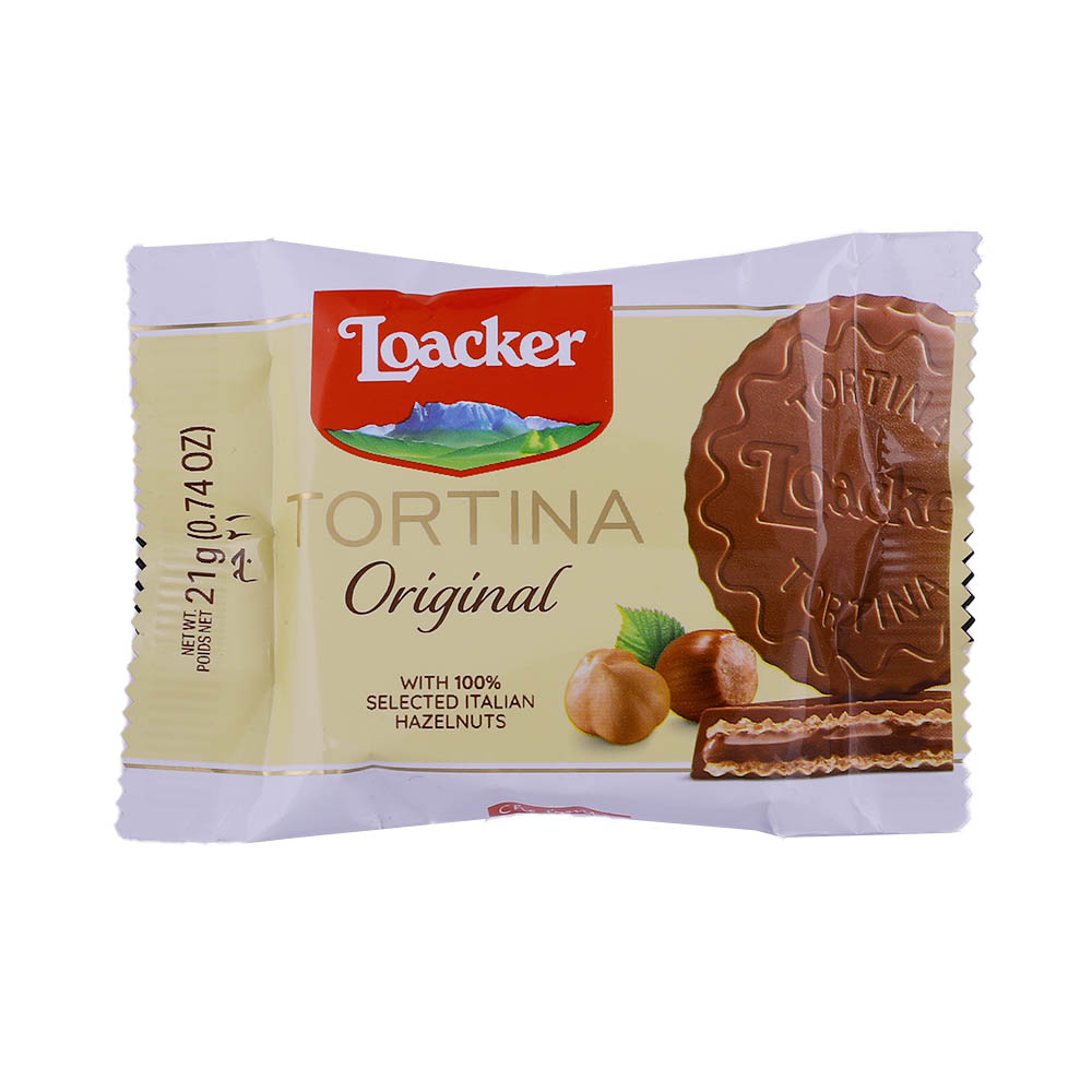 Loacker Tortina Original Hazlenut Wafers 21g - Available at Alosra Online Supermarket