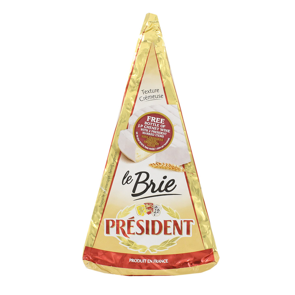 President Le Brie Cheese Portioned 200g - Available at Alosra Online Supermarket