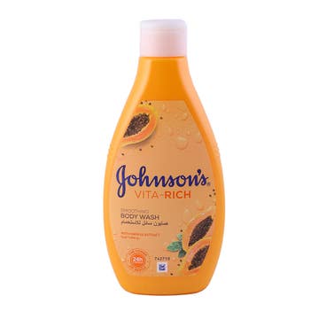 Johnson's Vita Rich Papaya Body Wash 250ml - Available at Alosra Online Supermarket