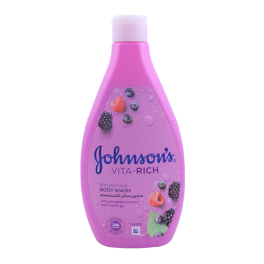 Johnson's Vita Rich Raspberry Body Wash 400ml - Available at Alosra Online Supermarket