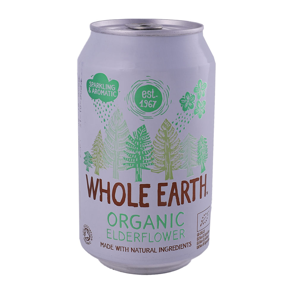 Whole Earth Organic Sparkling Elderflower Drink 330ml - Available at Alosra Online Supermarket