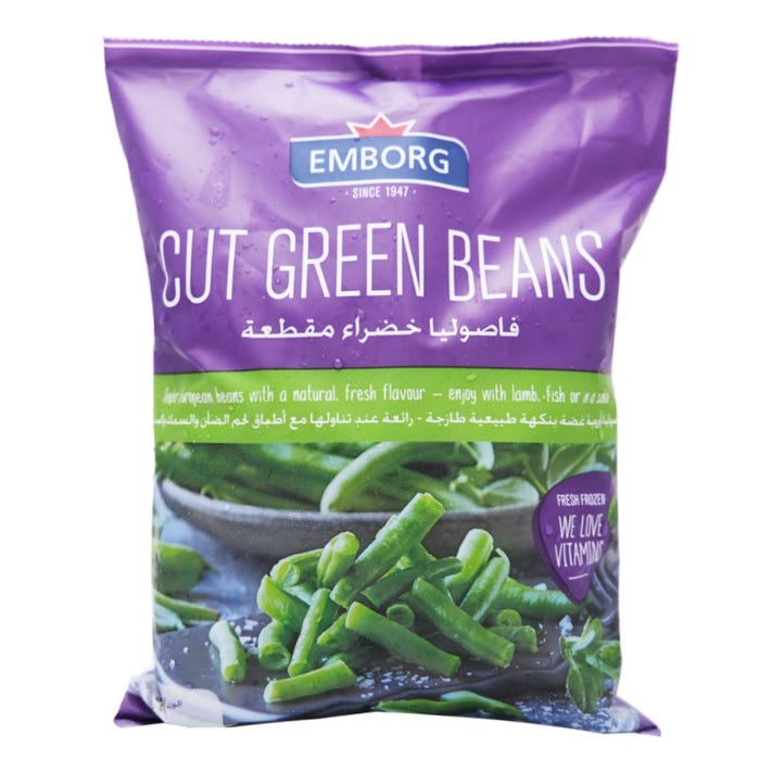 Emborg Cut Green Beans 450g - Available at Alosra Online Supermarket