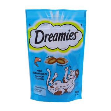 Dreamies Salmon Cat Treats 60g - Available at Alosra Online Supermarket