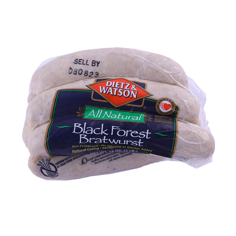 Dietz & Watson Black Forest Bratwurst 1Lb (Contains Pork) - Available at Alosra Online Supermarket
