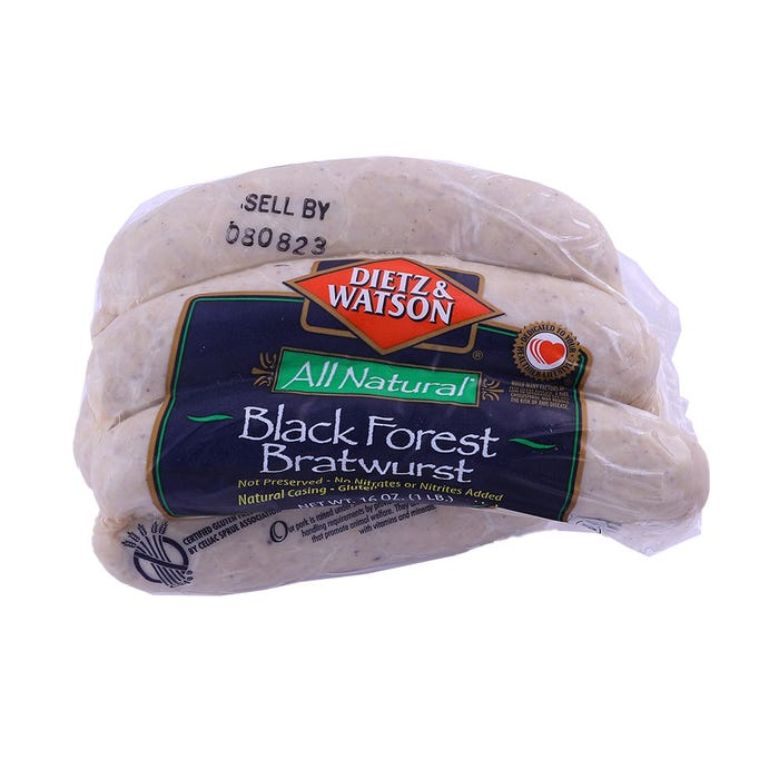 Dietz & Watson Black Forest Bratwurst 1Lb (Contains Pork) - Available at Alosra Online Supermarket
