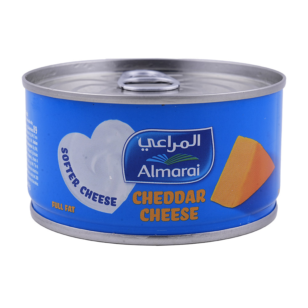 Almarai Cheddar Cheese Tin 200g - Available at Alosra Online Supermarket