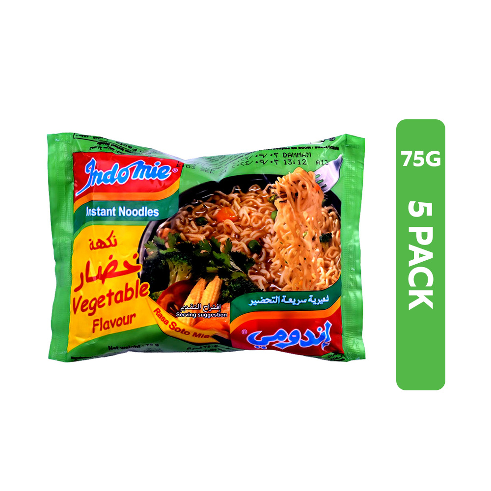 Indomie Vegetable Noodles 75g [5 Pack] - Available at Alosra Online Supermarket