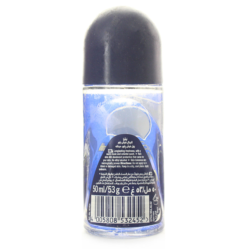 Nivea Men Fresh Power Deodorant Roll-On 50ml back image
