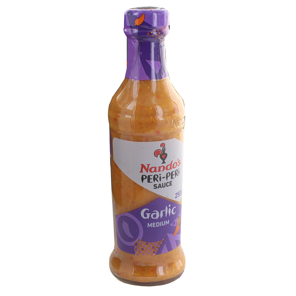 Nando's Peri-Peri Garlic Sauce 250ml - Available at Alosra Online Supermarket