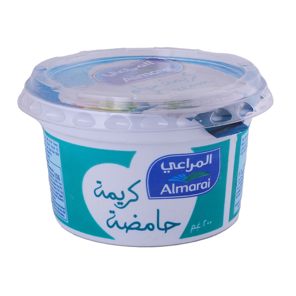 Almarai Sour Cream 200g back image
