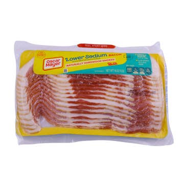 Oscar Mayer Lower Sodium Hardwood Smoked Bacon 453g [Contains Pork] - Available at Alosra Online Supermarket