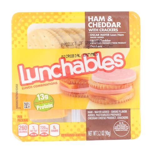 Oscar Mayer Lunchable Ham & Cheddar with Crackers 90g (Contains Pork) - Available at Alosra Online Supermarket